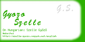 gyozo szelle business card